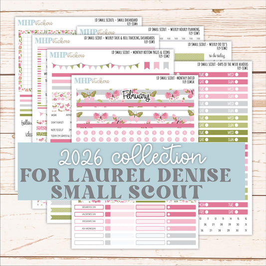 FEBRUARY 2026 Stickers for the Small Scout Planner. For Laurel Denise Planners. "Fly" ||SS