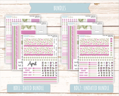 APRIL Stickers for The Rose Large Laurel Denise Planner (Formerly Project Planner) "Flower Field" || PPFF