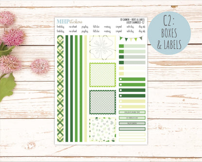MARCH 2026 Stickers for The Carmen Laurel Denise Planner (Simply Month Planner). "Lucky Shamrock" || C