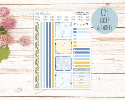 APRIL 2026 Stickers for The Carmen Laurel Denise Planner (Simply Month Planner). "Bee's Knees Flowers" || C