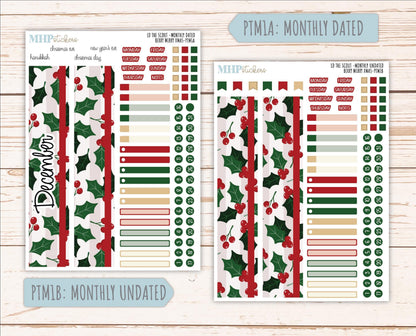 DECEMBER 2025 Stickers for the Large Laurel Denise Scout Planner (formerly Portrait Planner) "Berry Merry Xmas" || PT