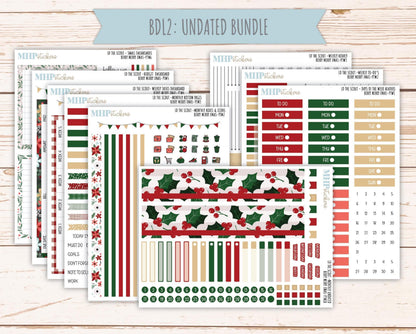 DECEMBER 2025 Stickers for the Large Laurel Denise Scout Planner (formerly Portrait Planner) "Berry Merry Xmas" || PT