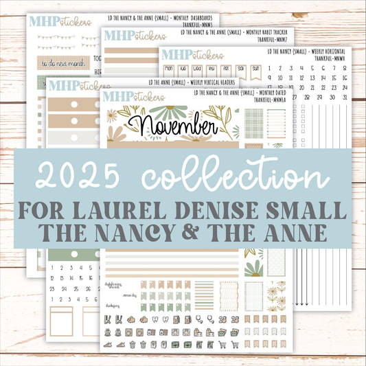 NOVEMBER 2025 Stickers for Small Horizontal & Vertical Laurel Denise Planners. (Formerly Mini Planner) "Wild Boho" || MN