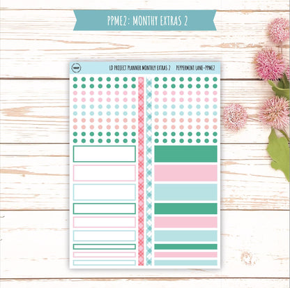 DECEMBER Stickers for The Rose Large Laurel Denise Planner (Formerly Project Planner) "Peppermint Lane" || PPPL