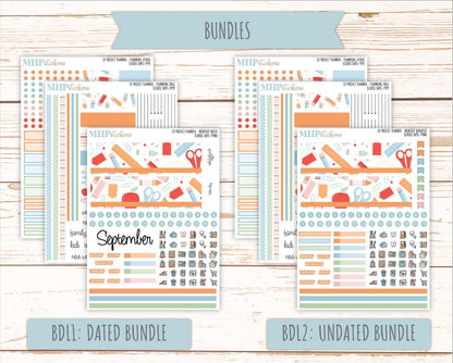 SEPTEMBER Stickers for the large Laurel Denise Rose Planner (Formerly Project Planner) "School Days" || PP