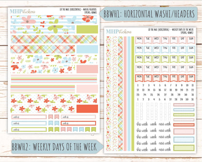 MARCH 2026 Stickers for the Mae & Kristy Laurel Denise Planners (Book Bound Planner) "Spring" || BB