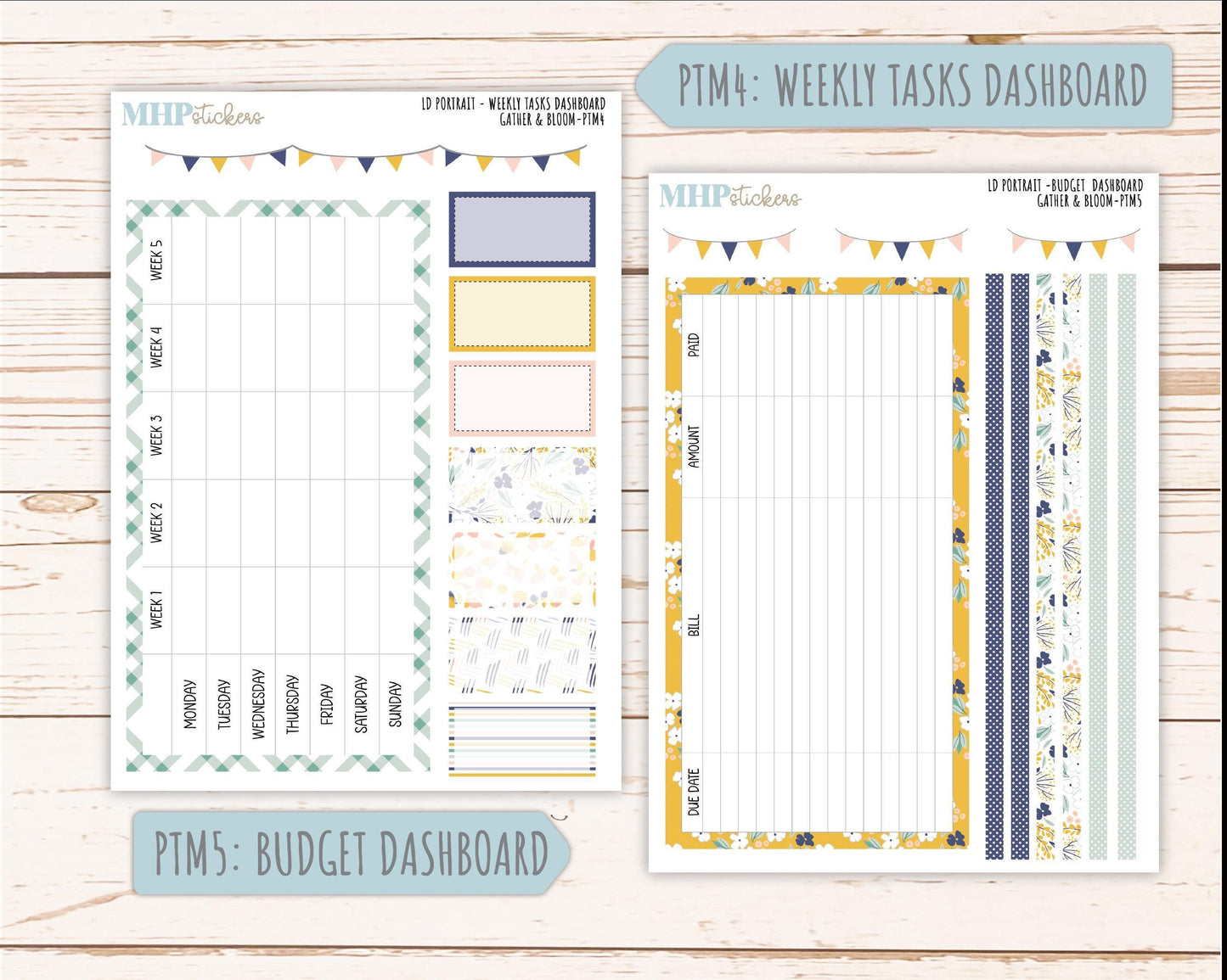 SEPTEMBER 2025 Stickers for The Scout Laurel Denise Planner (formerly Portrait Planner). "Gather and Bloom" || PT