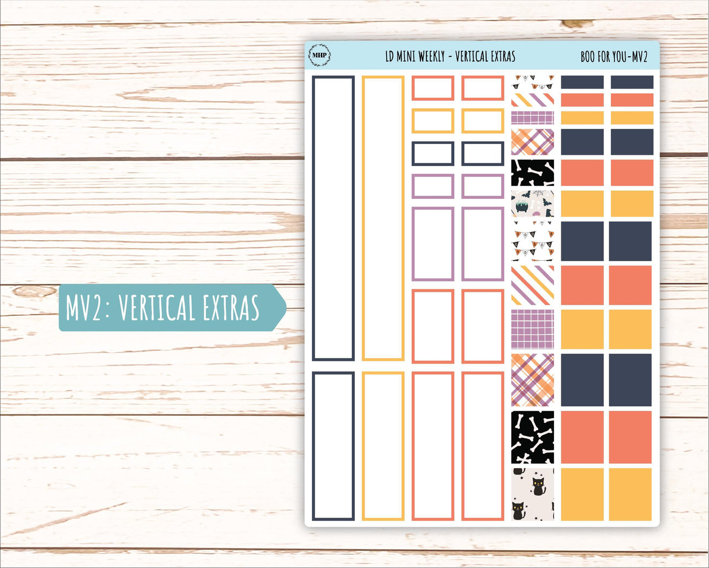 October Stickers for Small Horizontal & Vertical Laurel Denise Planners. (Formerly Mini Planner) "Boo to Your" || MBY