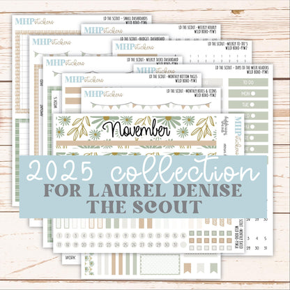 NOVEMBER 2025 Stickers for The Scout Laurel Denise Planner (formerly Portrait Planner). "Wild Boho" || PT