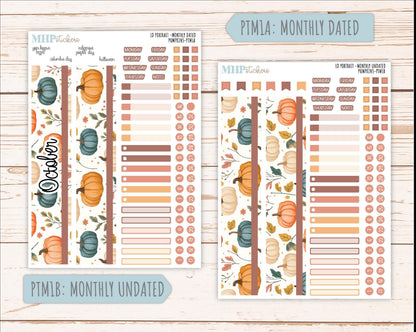 OCTOBER 2025 Stickers for The Scout Laurel Denise Planner (formerly Portrait Planner). "Pumpkins || PT