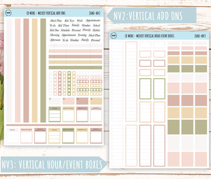 JUNE Neutral Color Stickers for small Laurel Denise Planners || NJUN