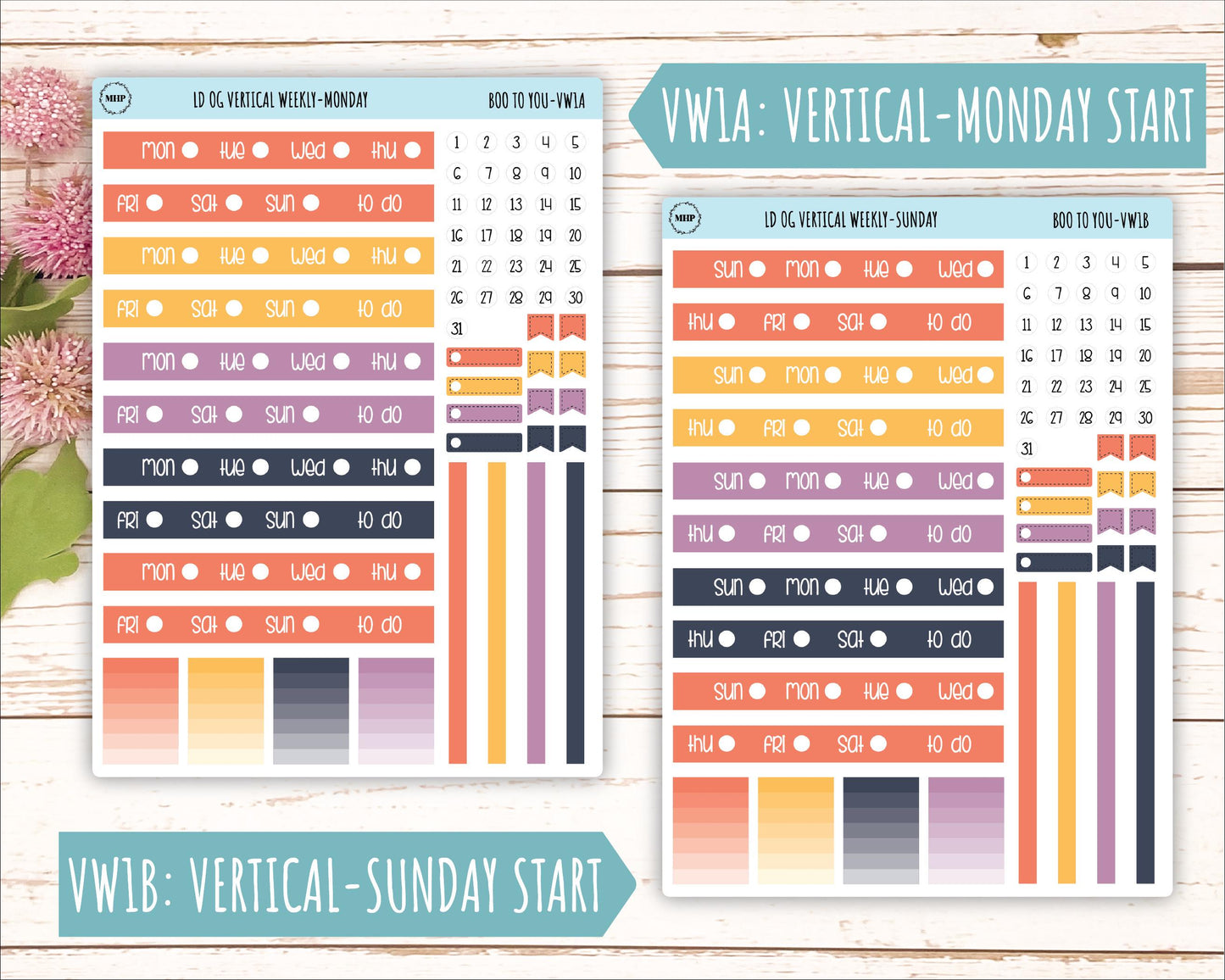 OCTOBER Stickers for Large size Horizontal & Vertical Laurel Denise Planner. (Formerly Original or Standar Size) "Boo to Youl" || OGBY