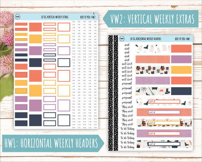 OCTOBER Stickers for Large size Horizontal & Vertical Laurel Denise Planner. (Formerly Original or Standar Size) "Boo to Youl" || OGBY