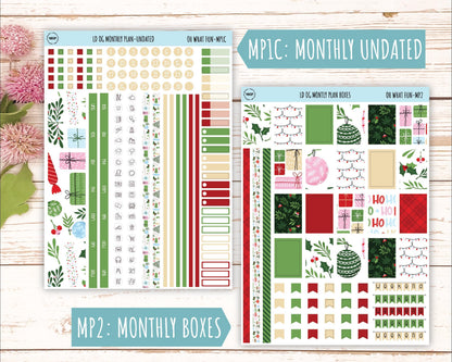 DECEMBER Stickers for Large size Horizontal & Vertical Laurel Denise Planner. (Formerly Original or Standar Size) "Oh What Fun" || OGOWF