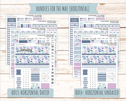 JANUARY 2026 Stickers for the Mae & Kristy Laurel Denise Planners (Book Bound Planner) "It's Cold Outside" || BB