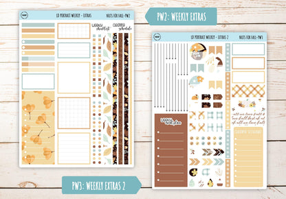 OCTOBER Stickers for The Scout Laurel Denise Planner (formerly Portrait Planner). "Nuts for Fall" || PNF