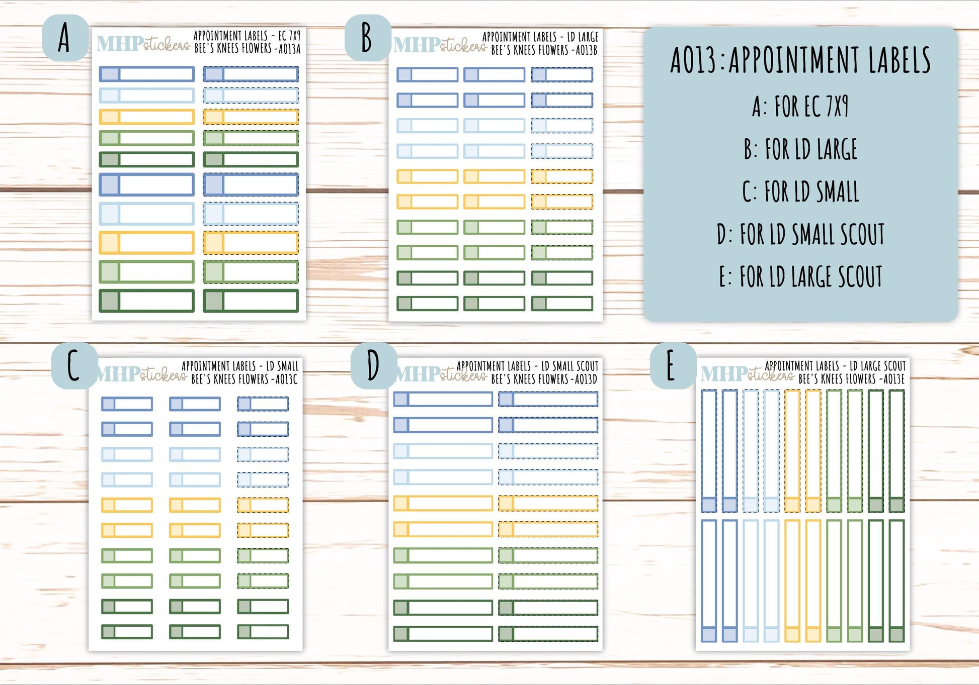 Basic Labels & Habit Trackers. ADD-Ons for Monthly Kits "Bee's Knees Flowers" || AOBL