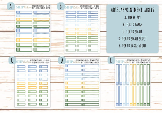 Basic Labels & Habit Trackers. ADD-Ons for Monthly Kits "Bee's Knees Flowers" || AOBL