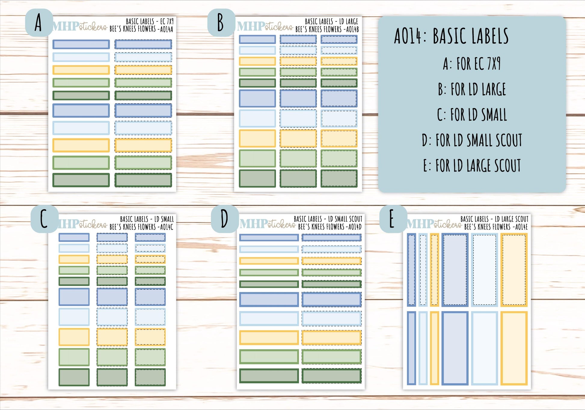 Basic Labels & Habit Trackers. ADD-Ons for Monthly Kits "Bee's Knees Flowers" || AOBL