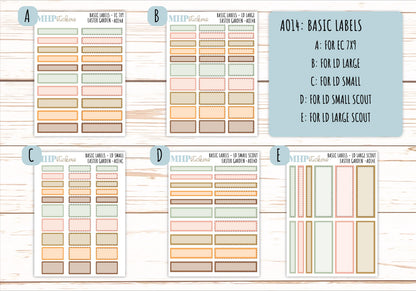 Basic Labels & Habit Trackers. ADD-Ons for Monthly Kits "Easter Garden" || AOBL