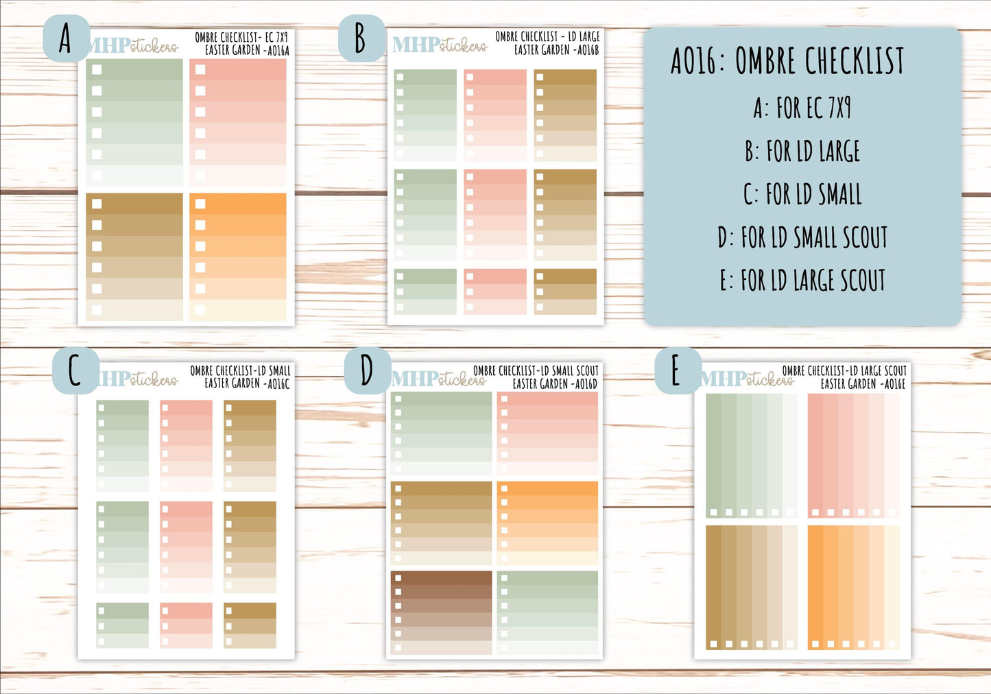 Basic Labels & Habit Trackers. ADD-Ons for Monthly Kits "Easter Garden" || AOBL