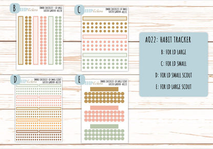 Basic Labels & Habit Trackers. ADD-Ons for Monthly Kits "Easter Garden" || AOBL