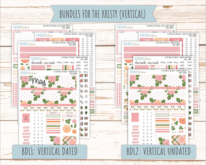 MAY 2026 Stickers for the Mae & Kristy Laurel Denise Planners "Roses" || BB