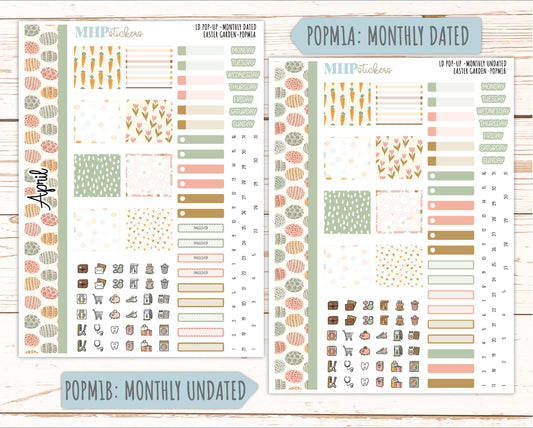 APRIL 2026 Stickers for The Jo, Laurel Denise Planner (Formerly Pop-Up Planner) "Easter Garden" || POP