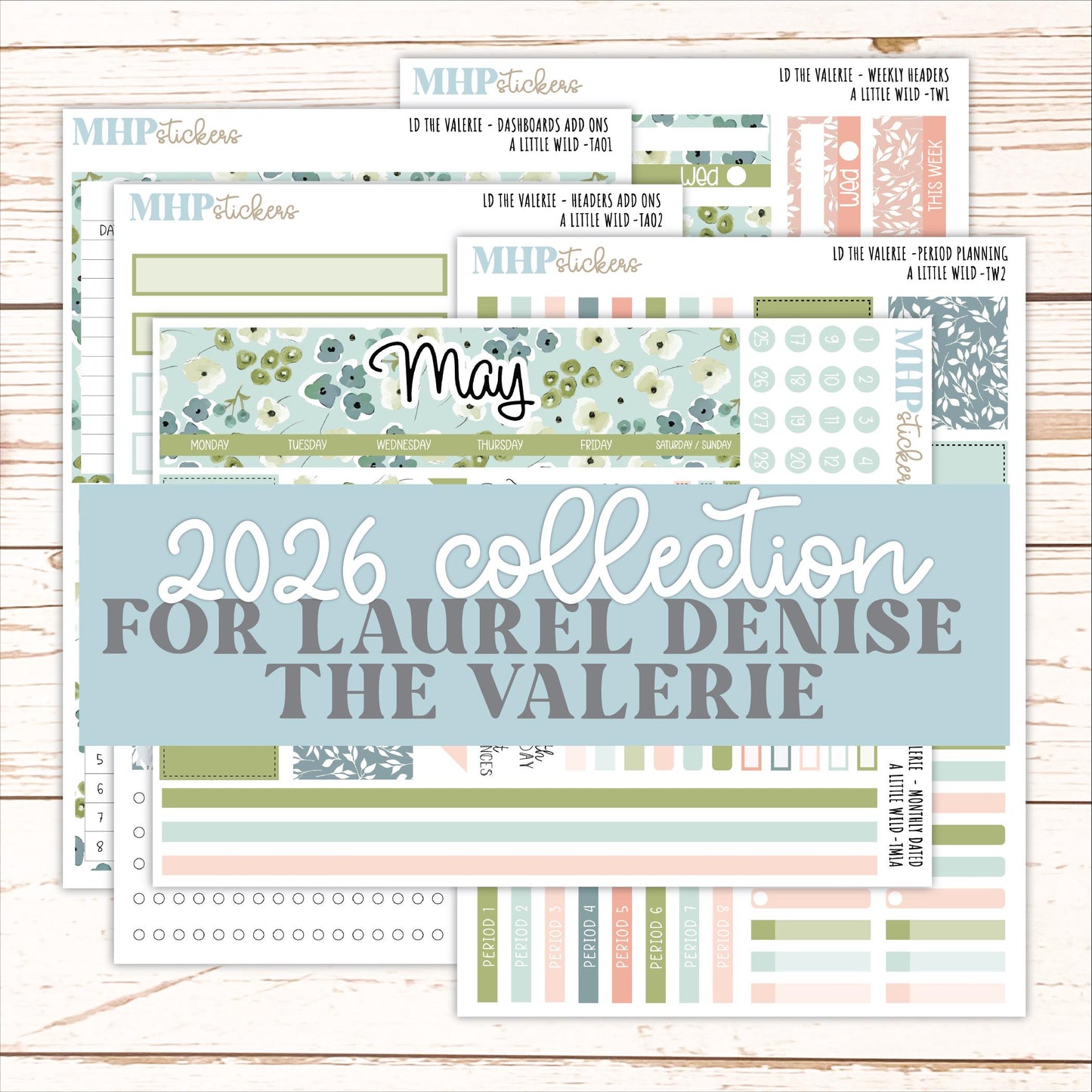 MAY Stickers for The Valerie Laurel Denise Planner "A Little Wild" || TC
