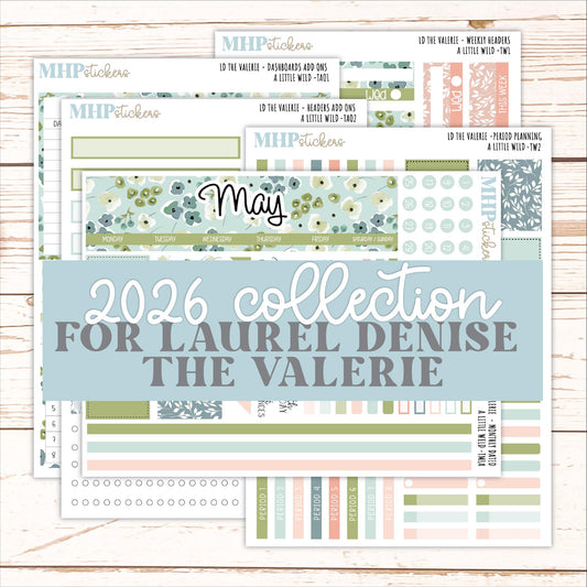 MAY Stickers for The Valerie Laurel Denise Planner "A Little Wild" || TC