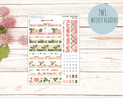 MAY Stickers for The Valerie Laurel Denise Planner "Roses" || TC
