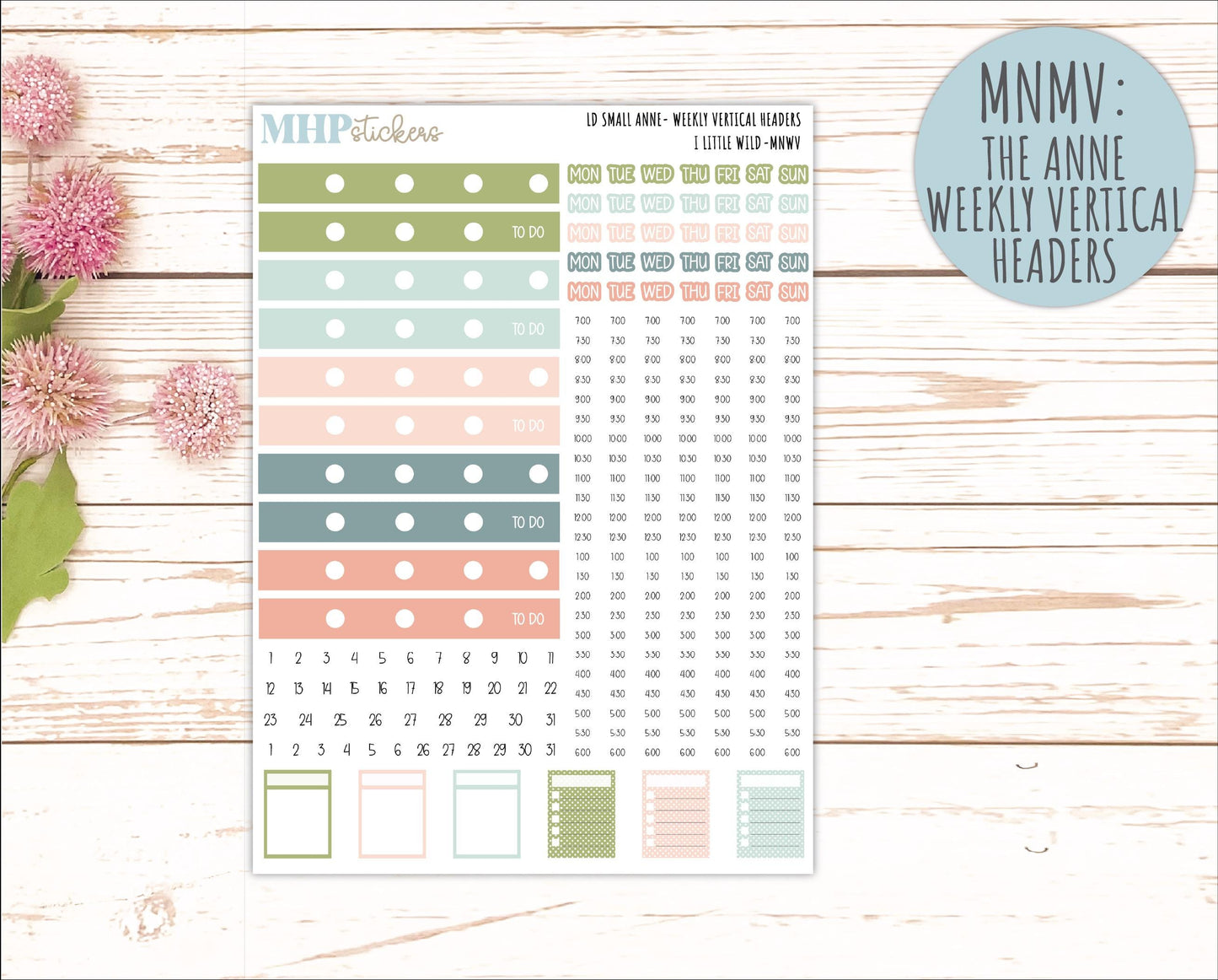MAY 2026 Stickers for Small Nancy & Anne Laurel Denise Planners "A Little Wild" || MN