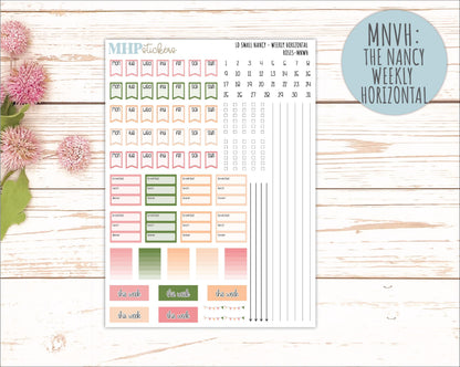 MAY 2026 Stickers for Small Nancy & Anne Laurel Denise Planners "Roses" || MN