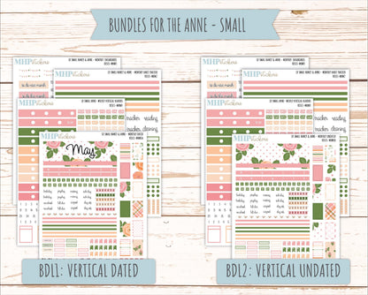 MAY 2026 Stickers for Small Nancy & Anne Laurel Denise Planners "Roses" || MN