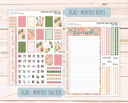 MAY 2026 Stickers for Large Nancy & Anne Planners for Laurel Denise Planners. "Roses" || OG