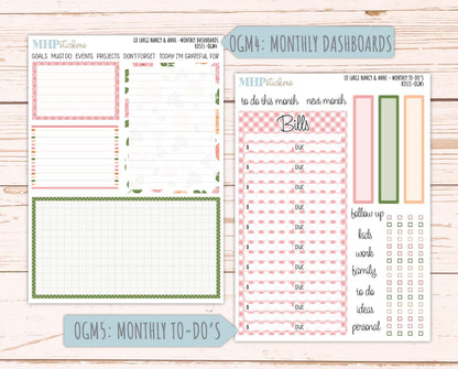 MAY 2026 Stickers for Large Nancy & Anne Planners for Laurel Denise Planners. "Roses" || OG