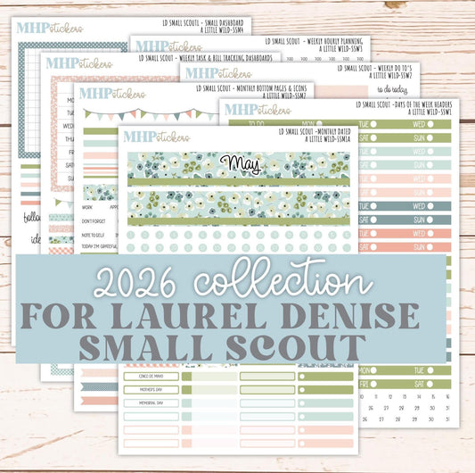 MAY 2026 Stickers for the Small Scout Laurel Denise Planners. "A Little Wild" ||SS
