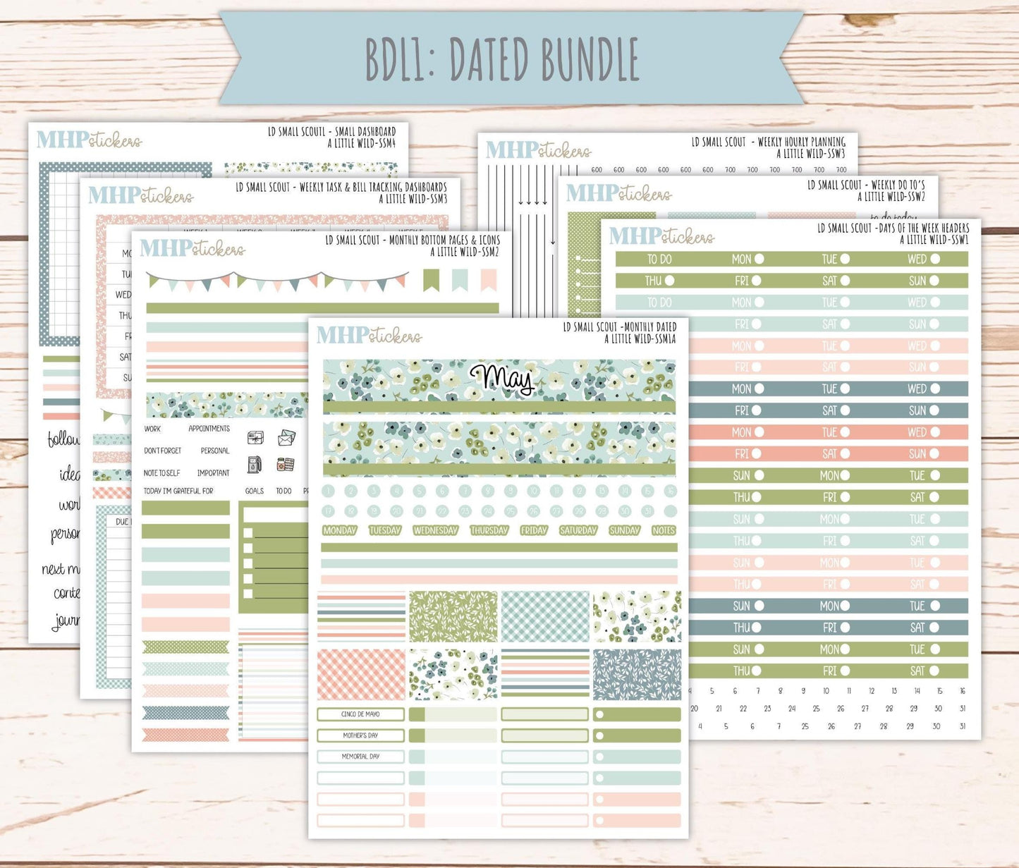 MAY 2026 Stickers for the Small Scout Laurel Denise Planners. "A Little Wild" ||SS