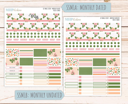 MAY 2026 Stickers for the Small Scout Laurel Denise Planners. "Roses" ||SS