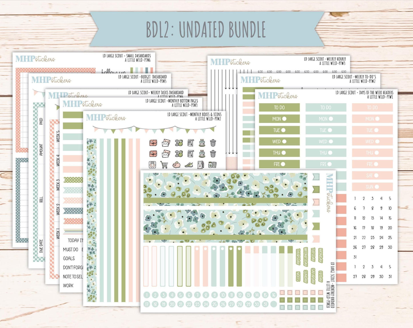 MAY 2026 Stickers for the Large Scout Laurel Denise Planners "A Little Wild" || PT