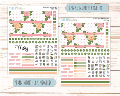 MAY 2026 Stickers for the Large Rose Laurel Denise Planner. "Roses" || PP