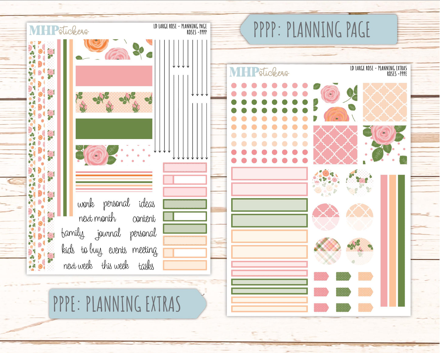 MAY 2026 Stickers for the Large Rose Laurel Denise Planner. "Roses" || PP