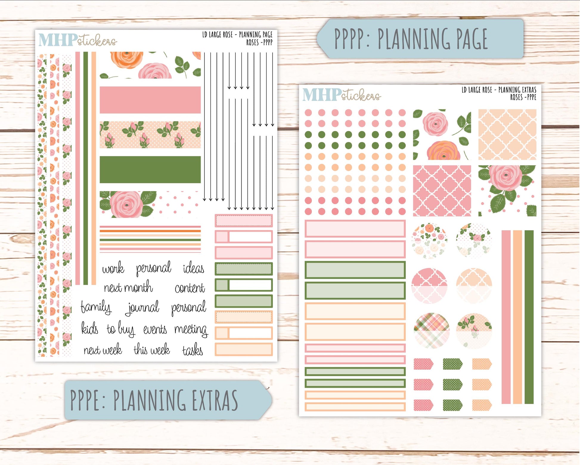MAY 2026 Stickers for the Large Rose Laurel Denise Planner. "Roses" || PP