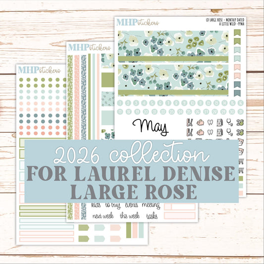 MAY 2026 Stickers for the Large Rose Laurel Denise Planner. "A Little Wild" || PP