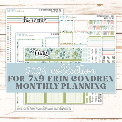 MAY Monthly Kit for 7x9 Erin Condren Planners. 2026 Collection "A Little Wild" || ECM