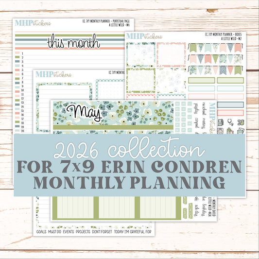 MAY Monthly Kit for 7x9 Erin Condren Planners. 2026 Collection "A Little Wild" || ECM