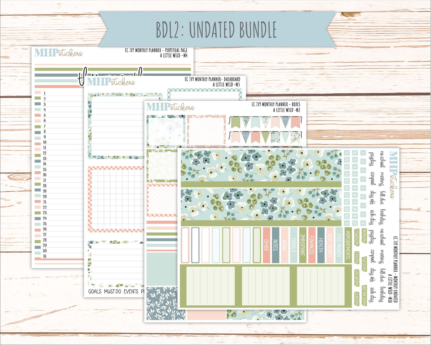 MAY Monthly Kit for 7x9 Erin Condren Planners. 2026 Collection "A Little Wild" || ECM