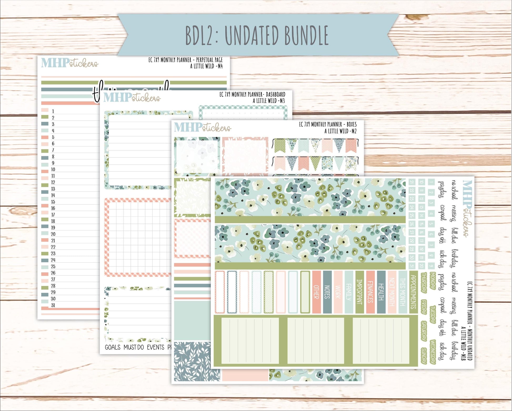 MAY Monthly Kit for 7x9 Erin Condren Planners. 2026 Collection "A Little Wild" || ECM