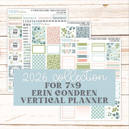 MAY Weekly Vertical Kits for 7x9 Erin Condren Planners. 2026 Collection "A Little Wild" || ECWV