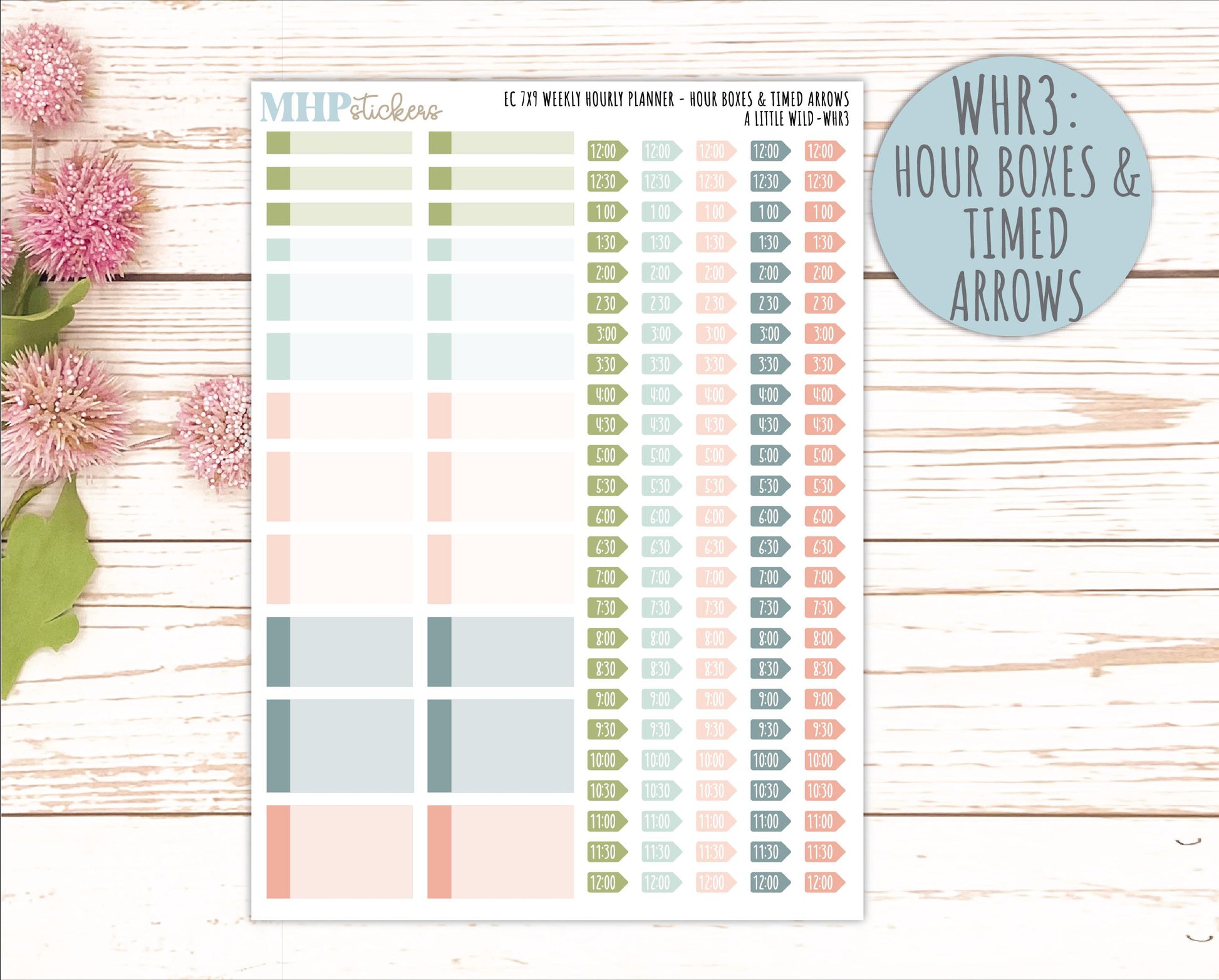 MAY Weekly Hourly Planning Kits for 7x9 Erin Condren Planners. 2026 Collection "A Little Wild" || ECWHR